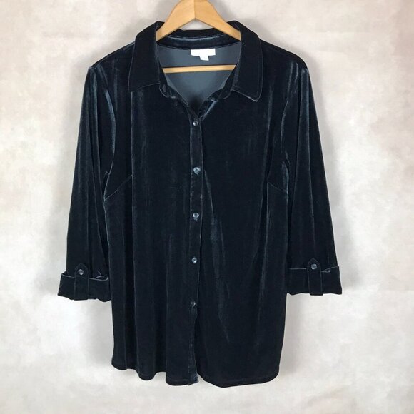 CHARTER CLUB Back Velvet Button-Down Shirt NEW XL - Picture 4 of 8